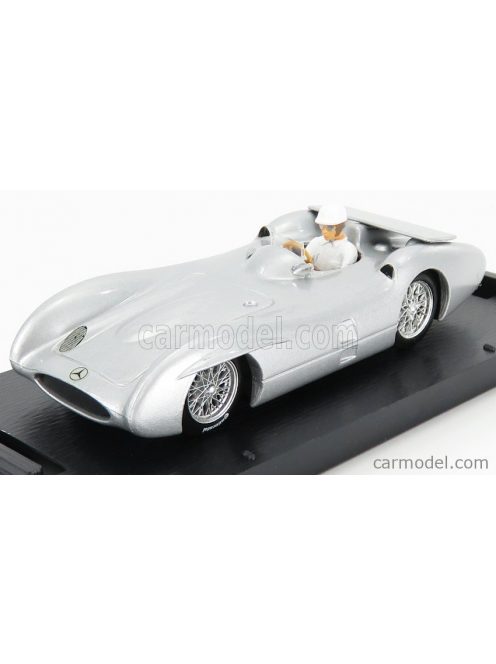 Brumm - Mercedes Benz W196C N 0 Test Freno Areodinamico Posteriore Monza Italy 1955 S.Moss - With Driver Figure Silver