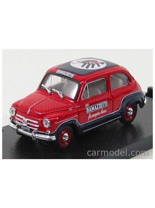 Brumm - Fiat 600 D Commerciale Ramazzotti 1960 Red Blue