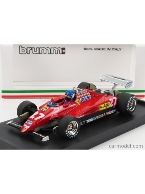 Brumm - Ferrari F1 126 C2 Italy Gp 1982 N 27 Patrick Tambay - With Driver Figure Red