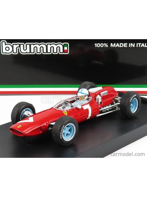 Brumm - Ferrari F1 158 N 7 Winner German Gp John Surtees 1964 World Champion - With Driver Figure Red