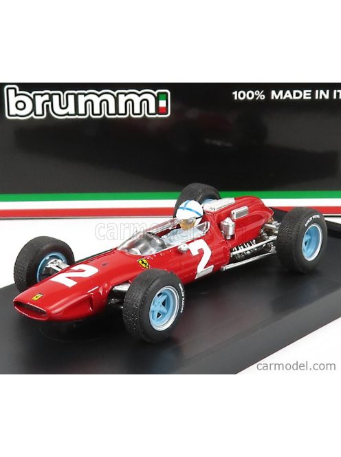 Brumm - Ferrari F1 158 N 2 Winner Italy Gp John Surtees 1964 World Champion - With Driver Figure Red