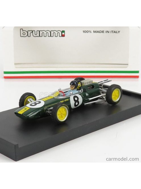 Brumm - Lotus F1 25 N 8 Winner Italy Gp Jim Clark 1963 World Champion - With Driver Figure Green