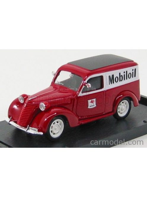 Brumm - Fiat 1100 E Van Mobiloil 1956 Red White