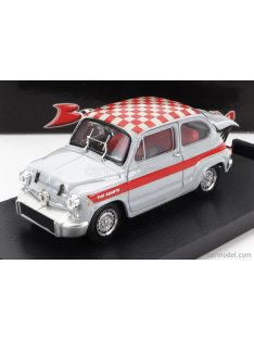   Brumm - Fiat 600 Abarth 1000 Berlina Corsa Ufficiale Abarth 1966 Grey Red