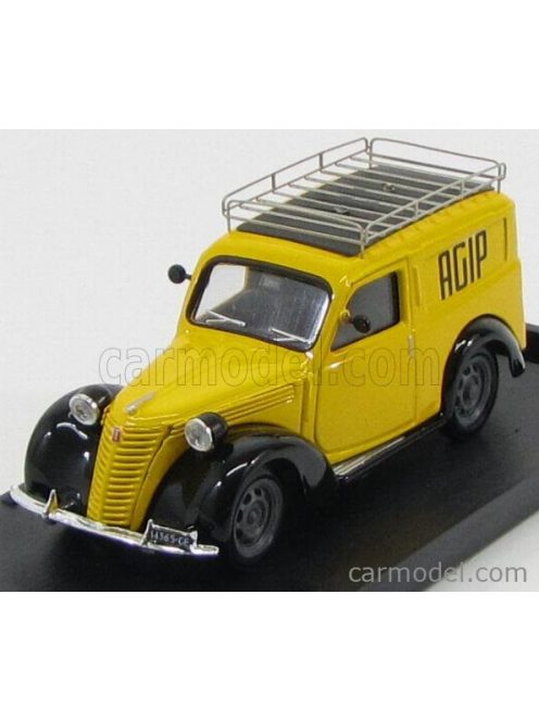 Brumm - Fiat 1100 Furgone Agip Petroli 1950 - Con Portapacchi Yellow Black