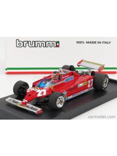   Brumm - Ferrari F1 126Ck Turbo N 27 Winner Montecarlo Gp 1981 Gilles Villeneuve - With Driver Figure Red