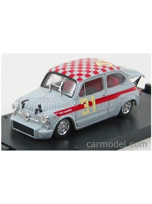 Brumm - Fiat 600 Abarth 1000 Berlina N 31 4H Monza 1966 L.Cella Grey Red