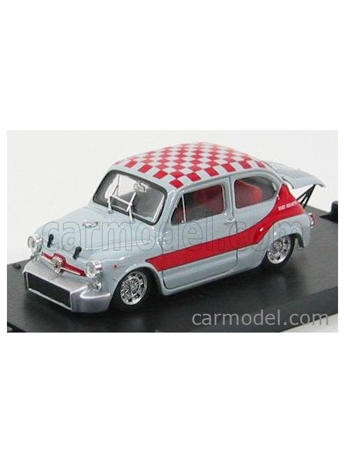 Brumm - Fiat 600 Abarth 1000 Corsa Ufficiale Gr.5 Livrea Rossa 1958 Grey Red