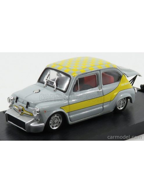 Brumm - Fiat 600 Abarth 1000 Corsa Ufficiale Gr.5 Livrea Gialla 1958 Grey Yellow