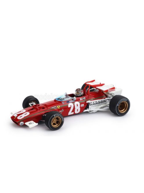 Brumm - FERRARI F1  312B N 28 BELGIUM GP 1970 IGNAZIO GIUNTI - WITH DRIVER FIGURE RED WHITE