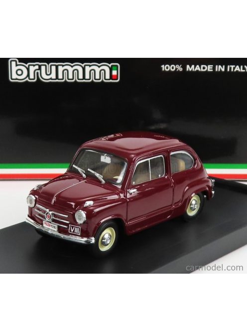 Brumm - Fiat 600 Polizia Stradale 1955 Bordeaux