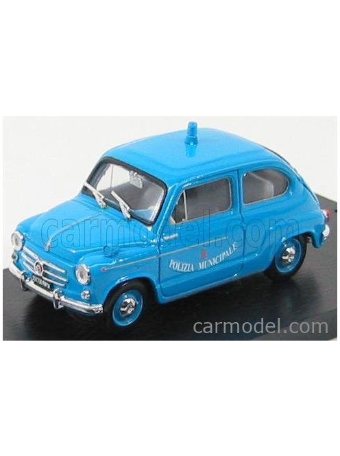 Brumm - Fiat 600D Polizia Municipale Roma 1960 Light Blue