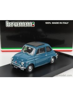   Brumm - Fiat 500L 1968 - Tetto Chiuso - Closed Roof Blu Turchese - Light Blue