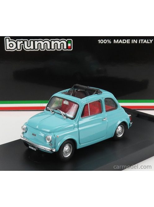 Brumm - Fiat 500R Tetto Aperto - Open 1972 Turchese Farfalla