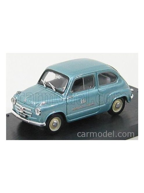 Brumm - Fiat 600 I Series Rai Radiotelevisione Italiana 1960 Light Blue Met