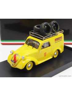   Brumm - Fiat 500B Van Pubblicitario Pirelli Bologna Assistenza Mille Miglia 1950 Yellow