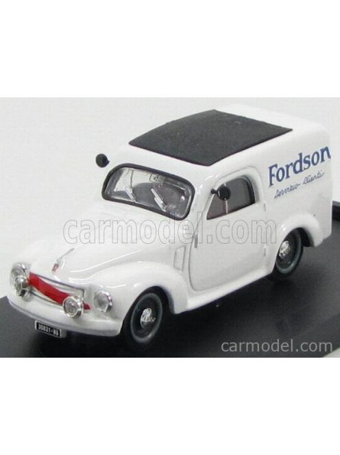 Brumm - Fiat 500C Furgone Van Veicolo Commerciale Publicitaire Fordson Brescia Servizio Clienti 1950 White Black