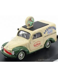   Brumm - Fiat 500C Furgone Van Veicolo Commerciale Publicitaire Galbani Melzo Milano Deposito Di Bologna 1950 Cream Green