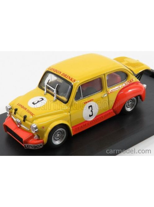 Brumm - Fiat 600 Abarth 1000 Team London Drink Racing N 3 Zandvoort 1970 R.Dijkstra Yellow Orange