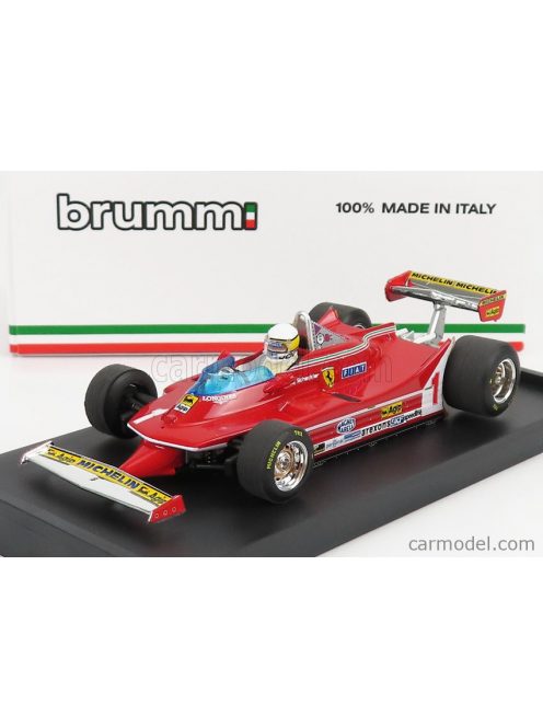 Brumm - Ferrari F1 312T5 N 1 Argentina Gp 1980 Jody Scheckter - With Driver Figure Red