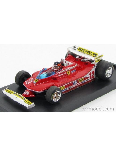 Brumm - Ferrari F1 312T4 N 12 Prove Ala Posteriore Ovest Usa Gp 1979 Gilles Villeneuve + Pilot Red