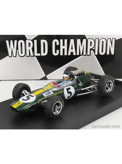 Brumm - Lotus F1 33 N 5 Winner British Gp Jim Clark 1965 World Champion - With Driver Figure Green Yellow