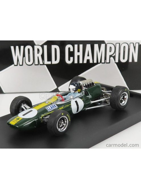 Brumm - Lotus F1 33 N 1 Winner Germany Gp Jim Clark 1965 World Champion - With Pilot - Driver Figure Green Yellow