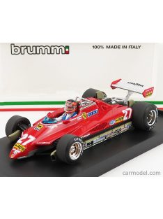   Brumm - Ferrari F1 126C2 N 27 Brazilian Gp 1982 Gilles Villeneuve - With Driver Figure Red