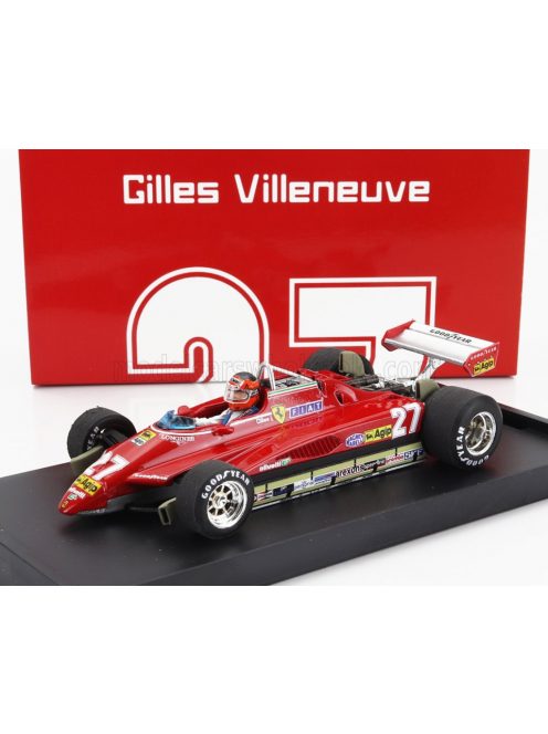 Brumm - FERRARI F1  126C2 N 27 BRAZILIAN GP 1982 GILLES VILLENEUVE - WITH DRIVER FIGURE RED