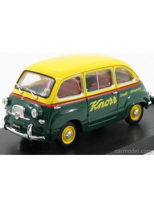 Brumm - Fiat 600 Multipla Veicolo Commerciale Brodo Knorr 1956 Yellow Blue