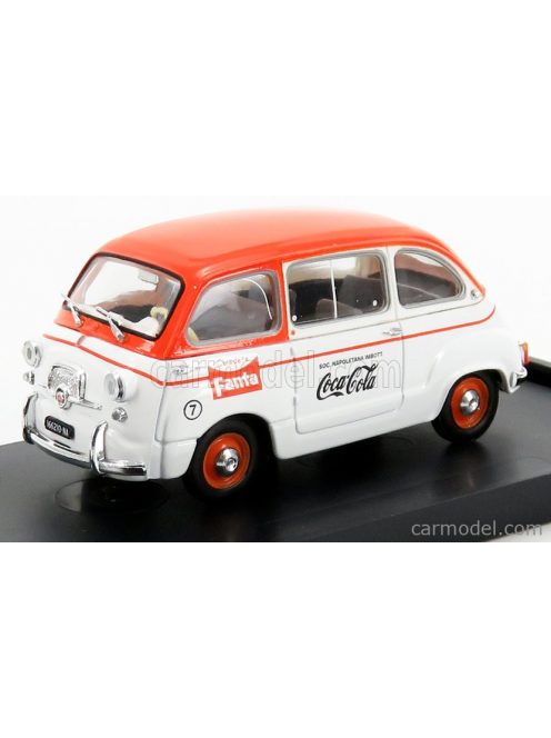 Brumm - Fiat 600D Multipla Fanta Coca-Cola 1961 White Orange