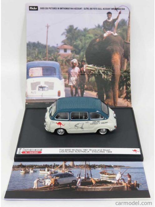 Brumm Prom - Fiat 600D Multipla 1961 - Overland Australia - England 1969 Bruce Thomas - Stuart Harper White Green