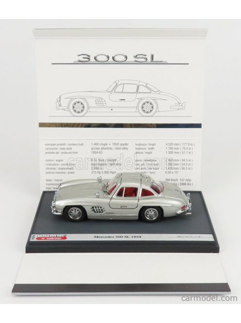 Brumm Prom - Mercedes Benz 300Sl Coupe Gullwing (W198) 1954 Silver