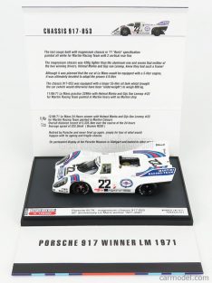   Brumm Prom - Porsche 917K Team Martini Racing N 22 Winner 24H Le Mans 1971 H.Marko - G.Van Lennep White Blue Red