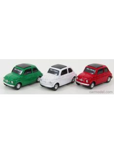   Brumm - Fiat Set 3X 500 1965 - Viva L'Italia 150Th Anniversario Italia 1861 - 2011 Green White Red