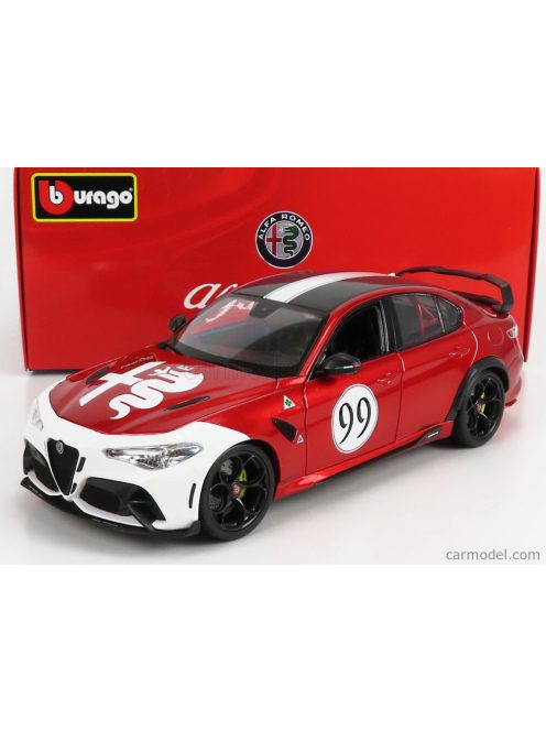 Burago - Alfa Romeo Giulia Gtam N 99 Racing 2020 Alfa Red White