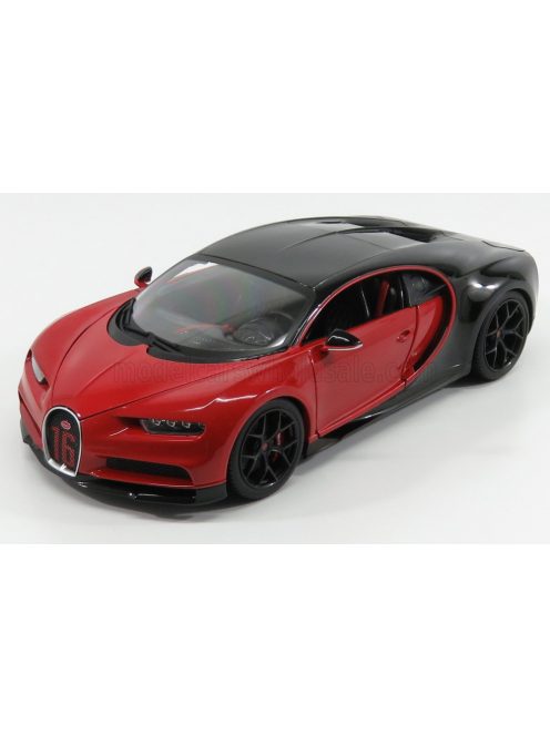 Burago - BUGATTI CHIRON SPORT N 16 2016 RED BLACK