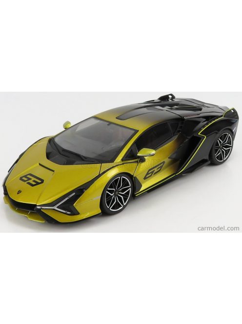 Burago - Lamborghini Sian Fkp 37 Hybrid N 63 2020 Yellow Met Black