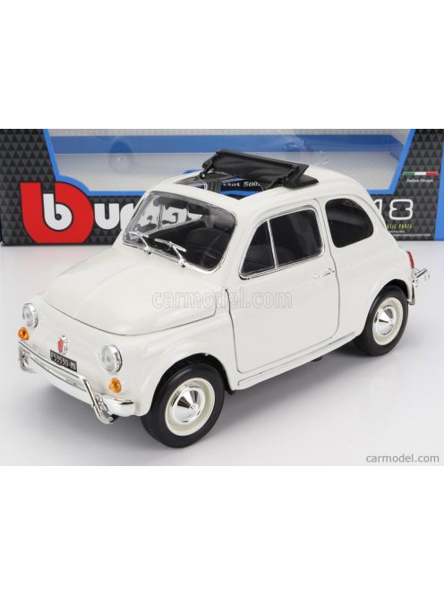 Burago - Fiat 500L Open Roof 1968 White