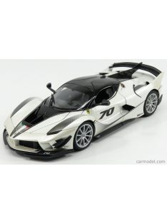   Burago - Ferrari Fxx-K Evo N 70 Hybrid 6.3 V12 1050Hp 2018 White Pearl Met Silver