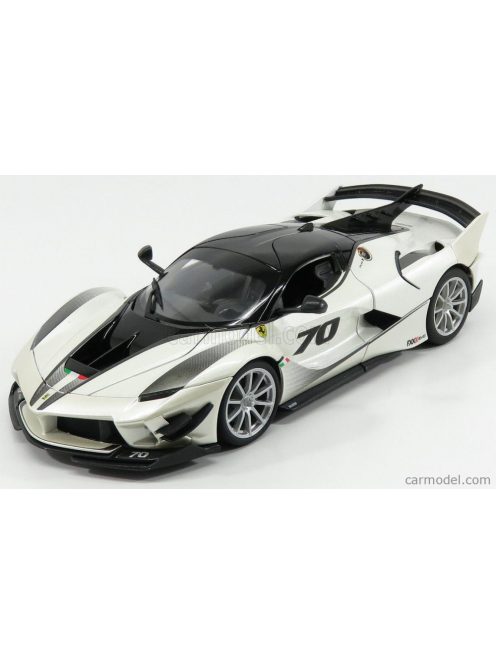 Burago - Ferrari Fxx-K Evo N 70 Hybrid 6.3 V12 1050Hp 2018 White Pearl Met Silver