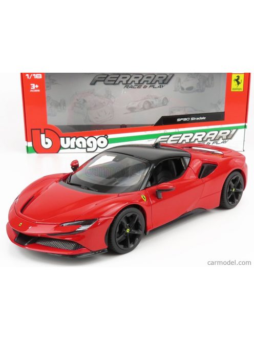 Burago - Ferrari Sf90 Stradale Hybrid 1000Hp 2019 Red Black