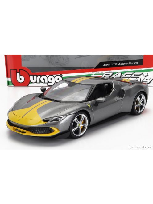 Burago - Ferrari 296 Gtb Assetto Fiorano 2022 Grey Yellow