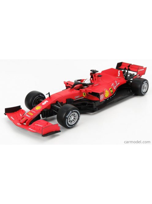 Burago - Ferrari F1 Sf1000 Team Scuderia Ferrari Mission Winnow N 5 Austrian Gp 2020 S.Vettel - With Hard White Wheels Matt Red