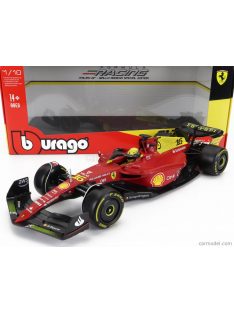   Burago - Ferrari F1-75 Scuderia Ferrari N 16 2Nd Monza Gp Italy (Pole Position) 2022 Charles Leclerc - Yellow Wheels - Full Exclusive Carmodel Red Yellow