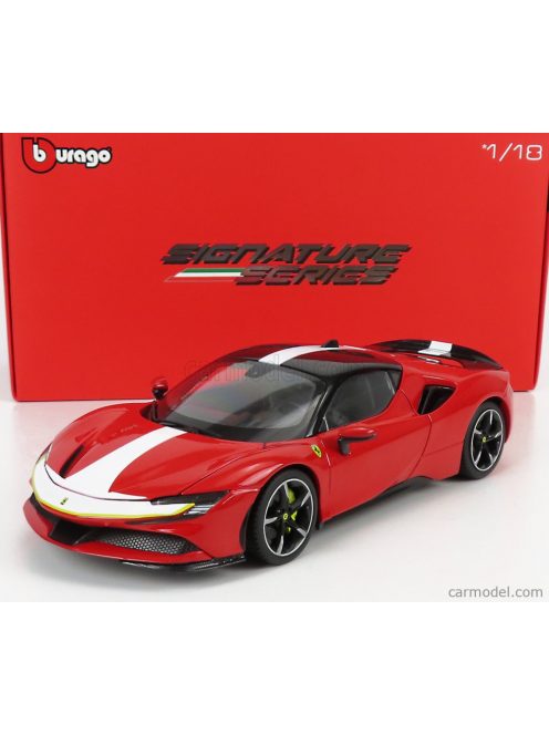 Burago - Ferrari Sf90 Stradale Hybrid 1000Hp Assetto Fiorano 2019 Red Black White