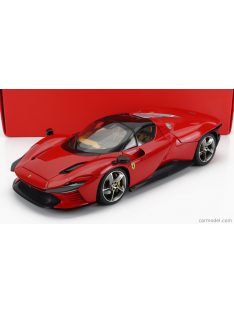   Burago - Ferrari Daytona Sp3 Closed Roof 2022 - Full Exclusive Carmodel Rosso Corsa 322 - Red