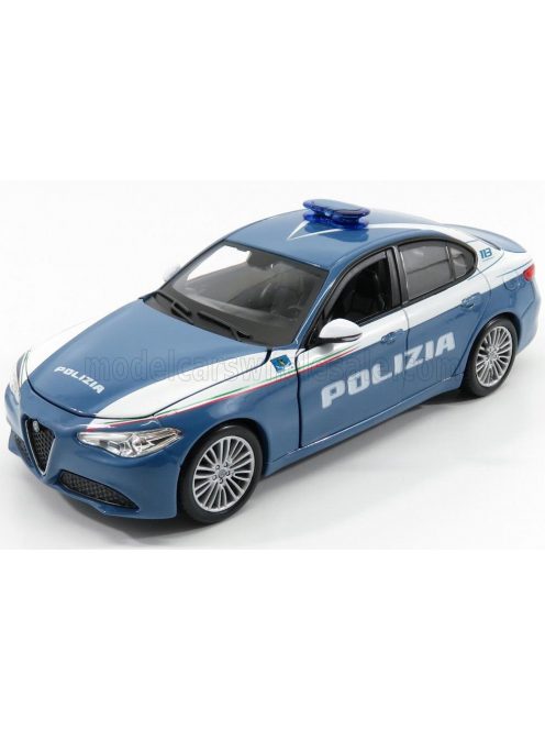 Burago - ALFA ROMEO GIULIA POLIZIA 2016 BLUE WHITE