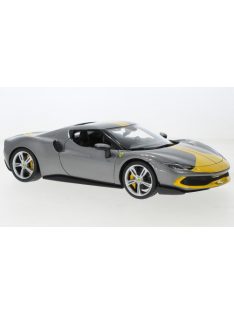 Burago - Bburago, Ferrari 296 GTB, grau/gelb, 1:18