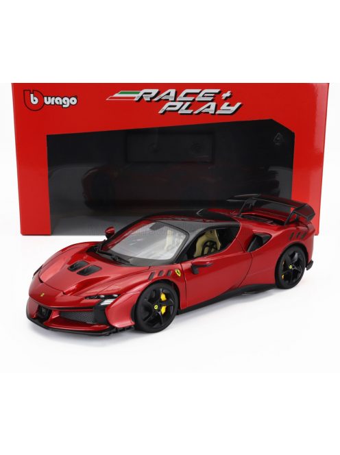 Burago - FERRARI SF90XX STRADALE 2024 ROSSO MAGMA - RED MET BLACK